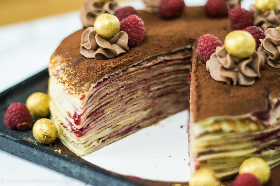 Crêpe Torte – Schokoladig, fruchtig, lecker | Heisse Himbeeren