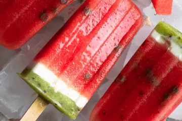 Wassermelonen Eis am Stiel mit Wow-Effekt Wassermelonen Eis am Stiel selber machen
