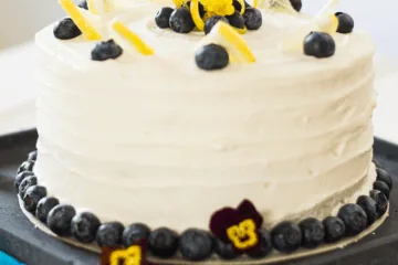 Zitronen Blaubeer Torte – sommerlich fruchtige Frischkäsetorte Zitronen Blaubeer Torte