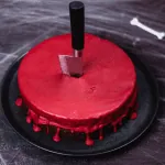 Blutiger Schoko Halloween Kuchen