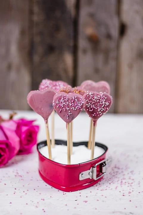 Valentinstag Cakepops ohne backen