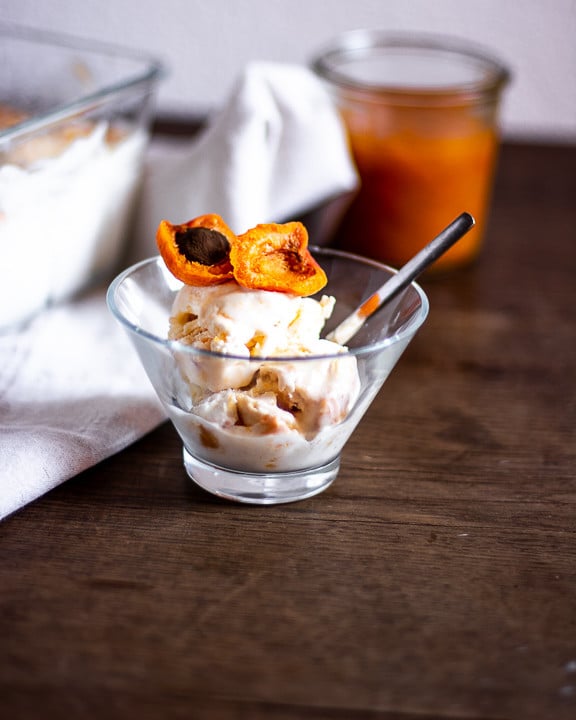 Joghurteis mit Aprikose - Schnell &amp; unkompliziert in 10 Minuten