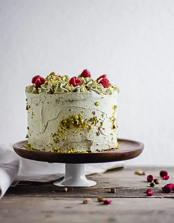 Pistazienkuchen von der Seite
