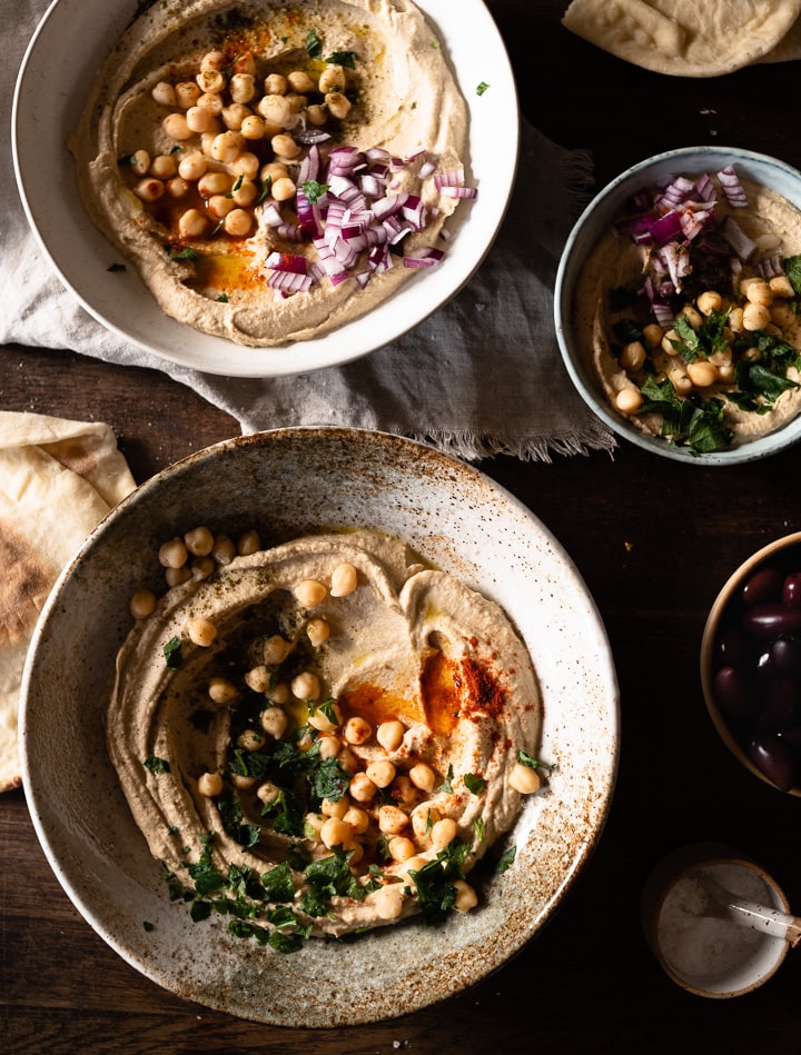 Hummus original arabisches Rezept zum vorbereiten einen Tag vorher.
