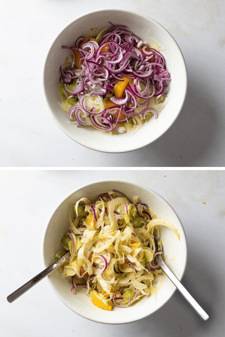 Klassischer Fenchel Orangen Salat mit Walnüssen (7 Zutaten &amp; Vegan)