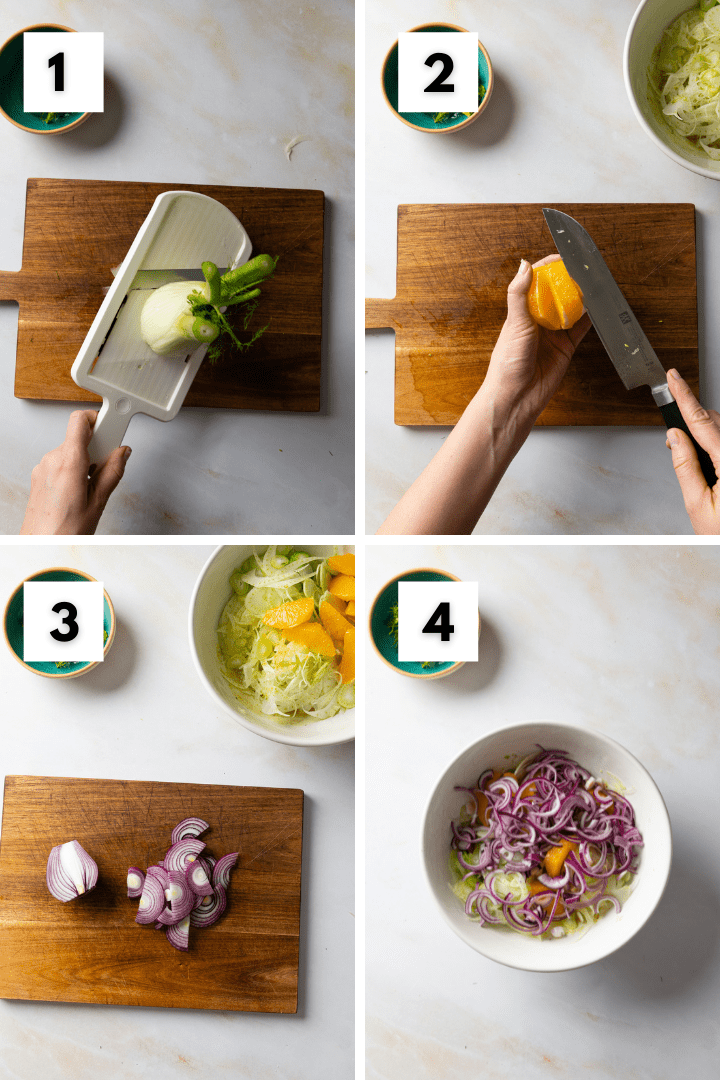 Klassischer Fenchel Orangen Salat mit Walnüssen (7 Zutaten &amp; Vegan)