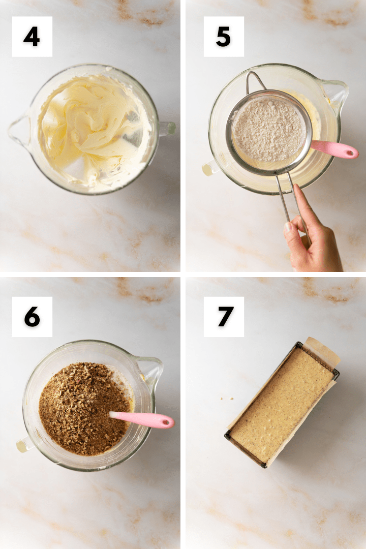 Omas saftiger Haselnusskuchen in der Kastenform (7 Zutaten Rezept)