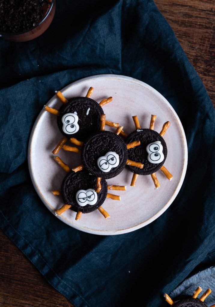 Die Oreo Spinnen machen sich auf jeder Halloween Party.