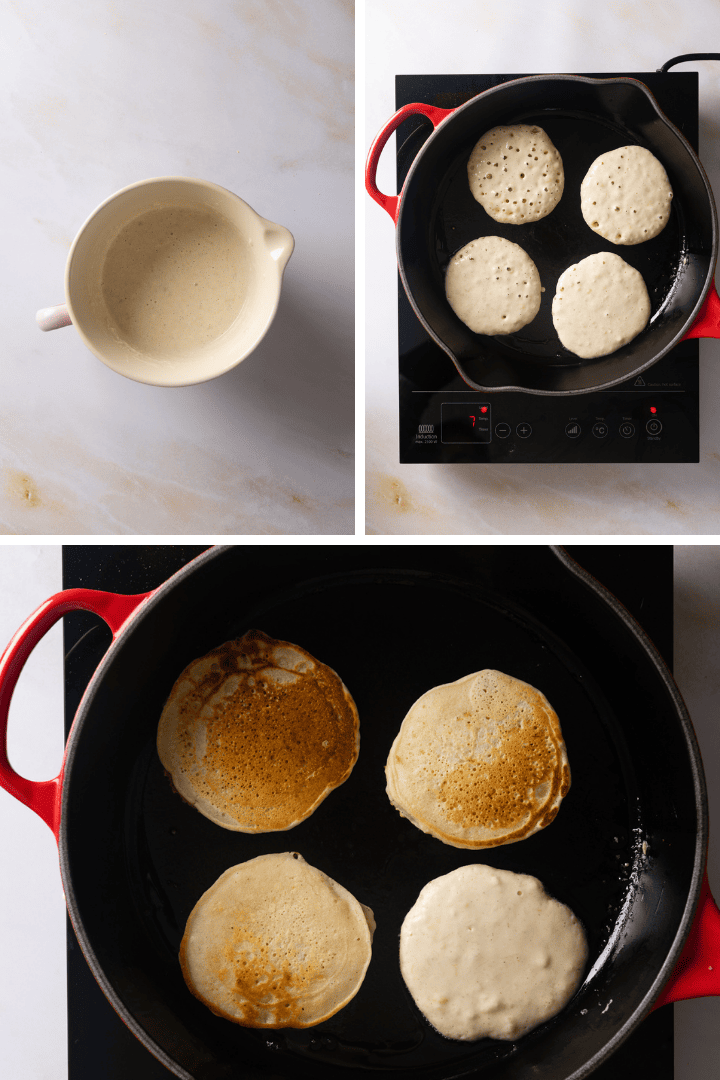 Vegane Bananen Pancakes ohne Ei Fluffig gebacken in 10 Min.