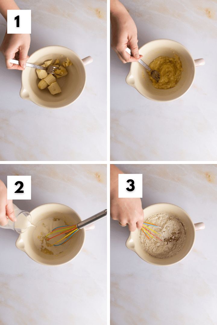 Vegane Bananen Pancakes ohne Ei: Fluffig gebacken in 10 Min.