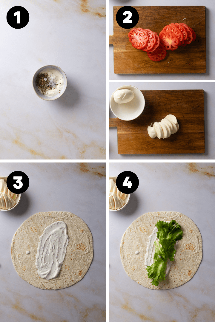 Tomate Mozzarella Wrap in 10 Minuten (Vegetarisch)