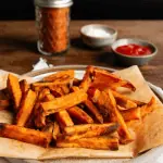 Knusprige Süßkartoffel-Pommes im Ofen selber machen Süßkartoffel Pommes im Ofen selber machen