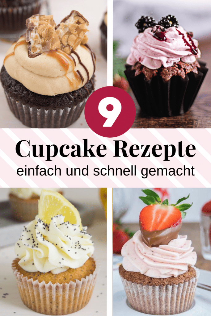 9 Cupcake Rezepte die einfach und schnelle gemacht sind.