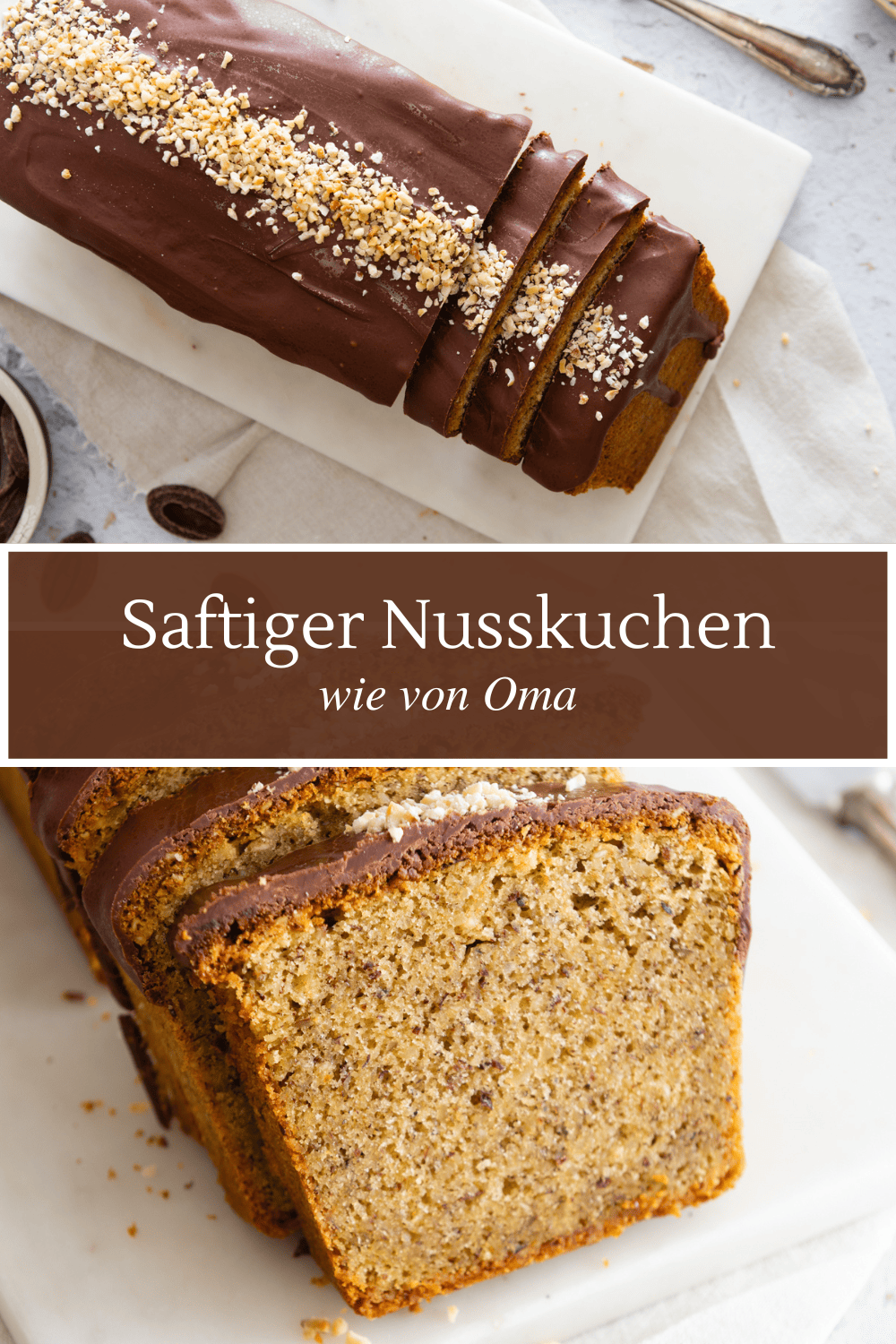 Saftiger Nusskuchen wie von Oma in der Kastenform