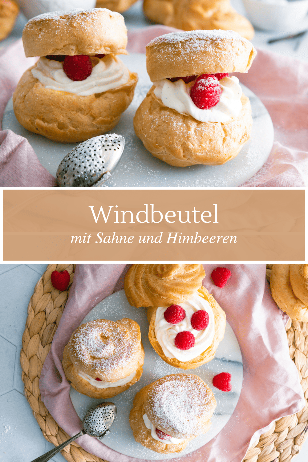 Klassische Windbeutel mit Sahne – Luftig, cremig & fruchtig Klassische Windbeutel mit Sahne – Luftig, cremig & fruchtig