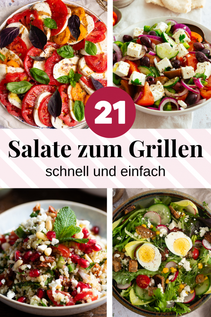 21 Salate zum Grillen einfach und schnell zubereitet.