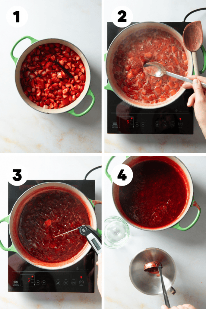 Alle wird in einem Topf gekocht und dann abgefüllt..