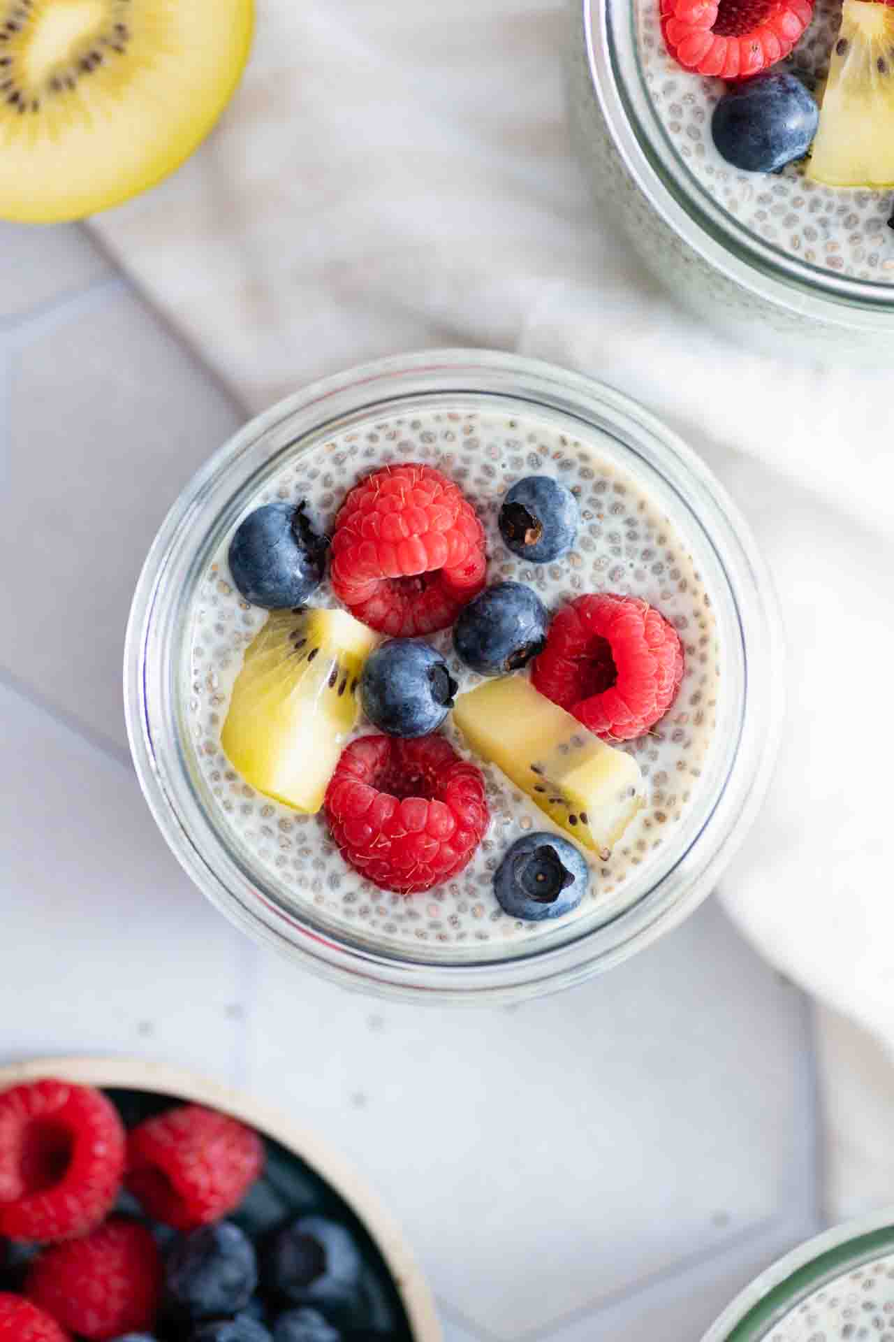 Milch Pudding Chia Pudding mit Milch