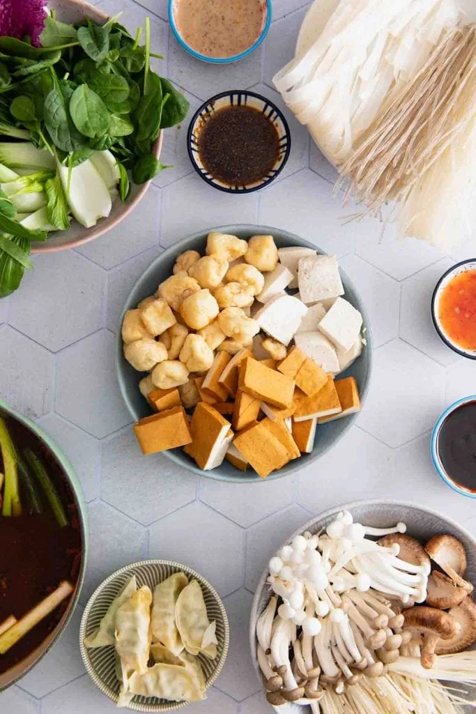 Alle Zutaten die ich für ein Hot Pot Essen gerne kaufe