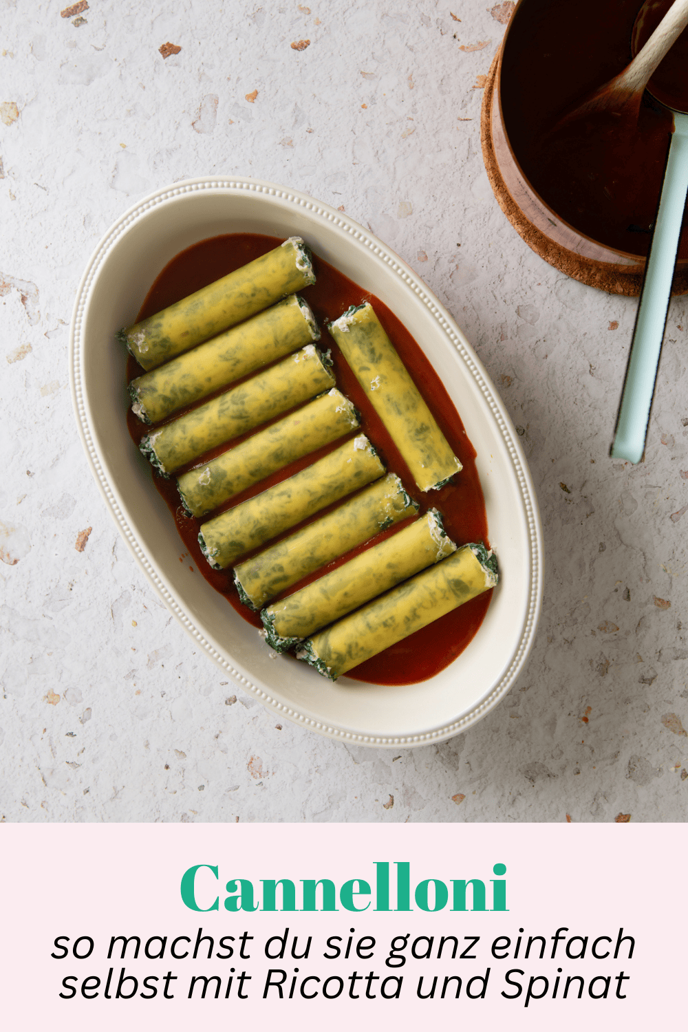 Cannelloni mit Ricotta und Spinatfüllung