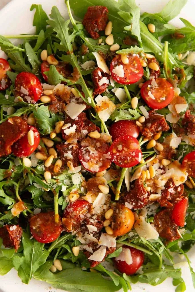 Der Salat von oben.