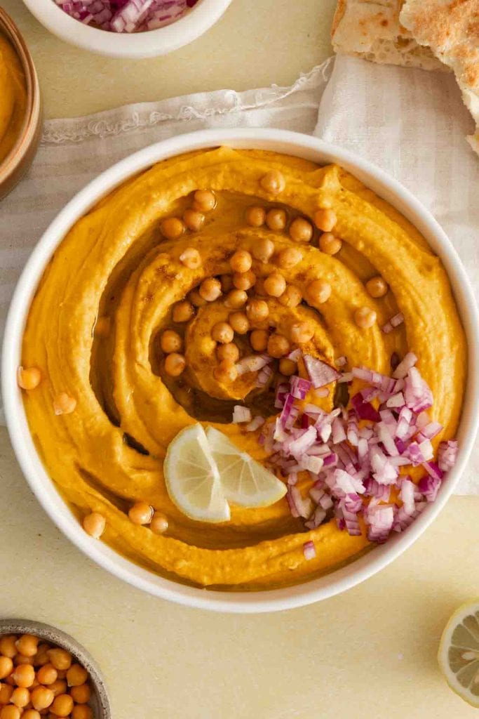 Veganen Kürbis Hummus zu Hause selber machen.
