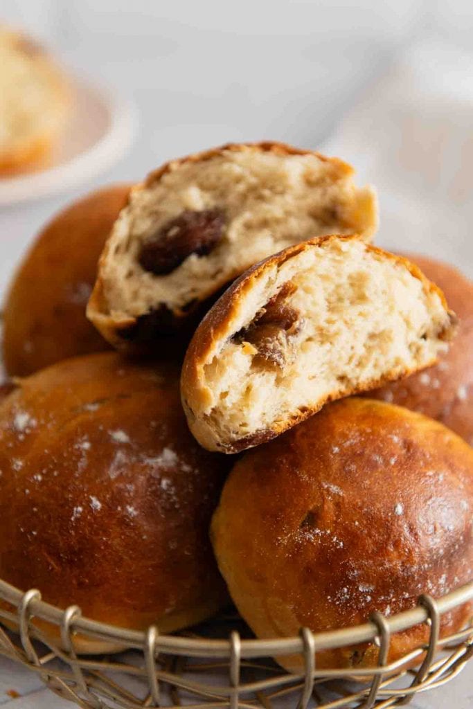 Mein Rosinenbrötchen Rezept, ergeben diese leckern Brötchen.