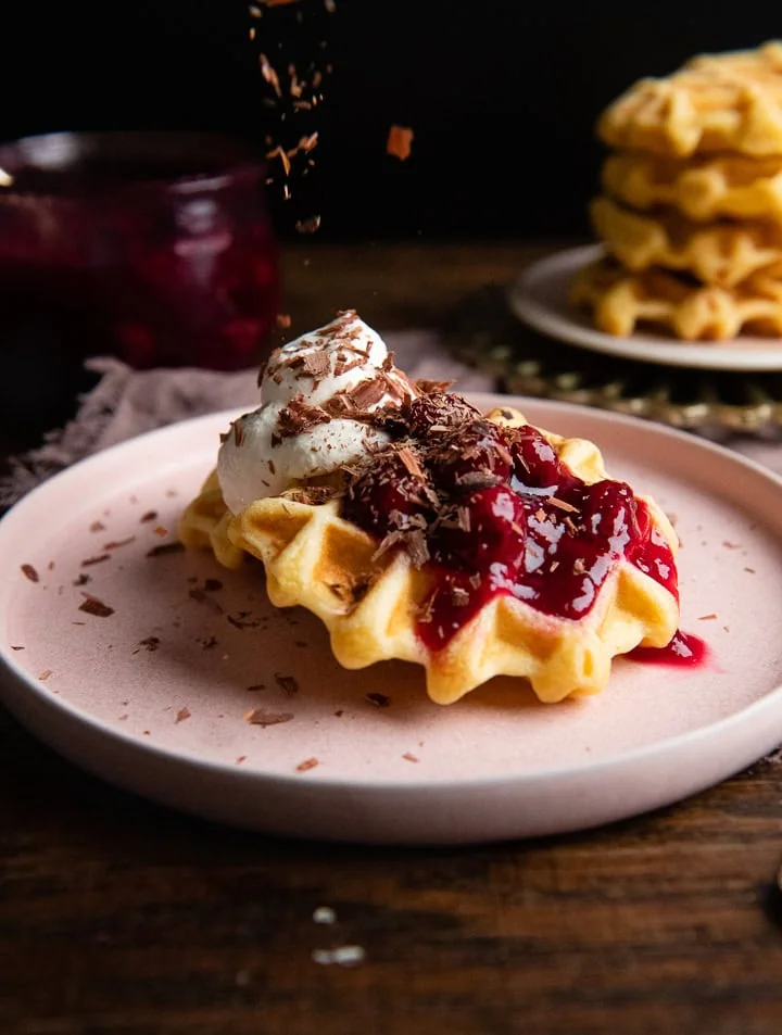 Eine Belgische Waffel ohne Hefe.