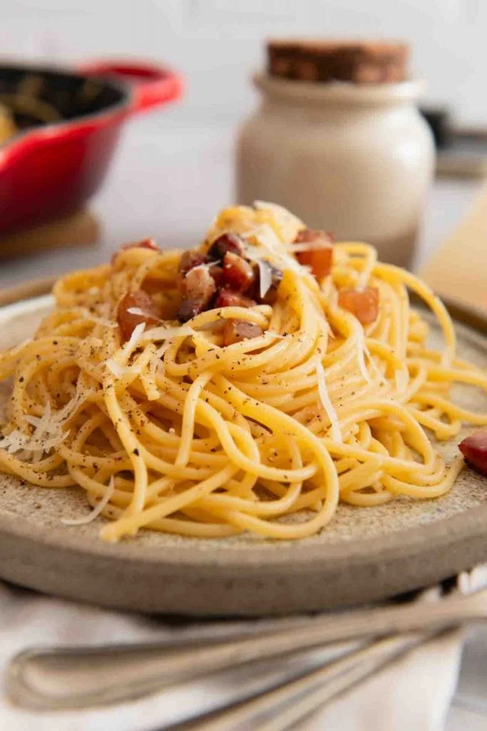 Spaghetti Carbonara nach dem Rezept original aus Italien.