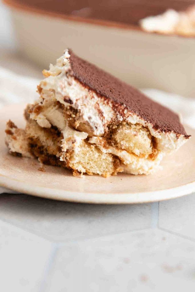 Ein Stück vom Tiramisu ohne Ei.