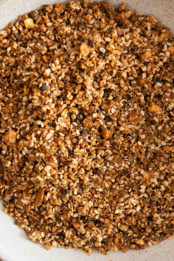 Die Dukkah Gewürzmischung die selber gemacht wurde.