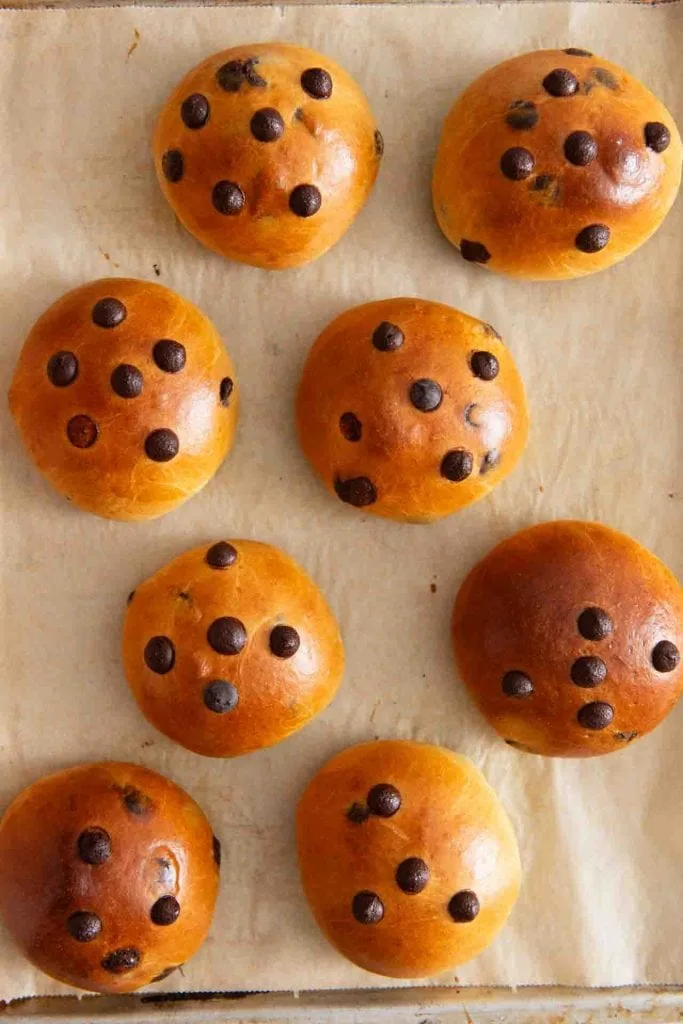 Mein Schokobrötchen Rezept, ergibt diese leckeren Brötchen.